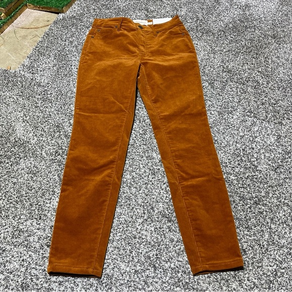 Soft Surroundings Womens Corduroy Pecan Full Length Skinny Pants Size 2p NWT - Picture 1 of 11